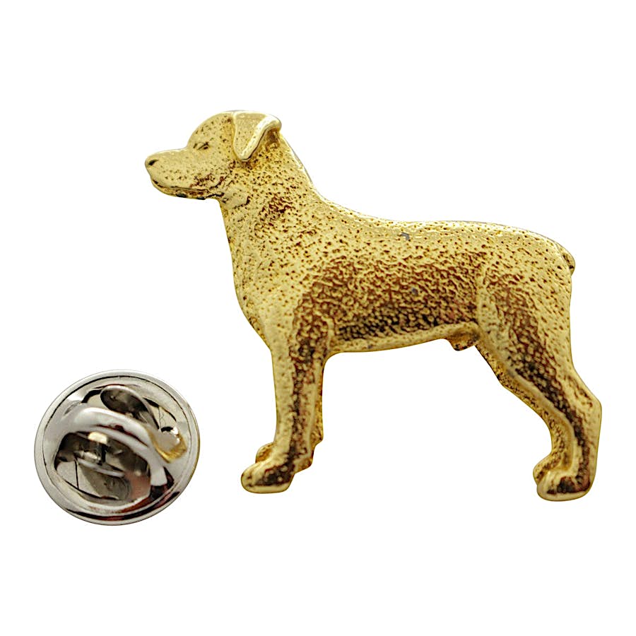 Rottweiler Pin ~ 24K Gold ~ Lapel Pin ~ 24K Gold Lapel Pin ~ Sarah's Treats & Treasures