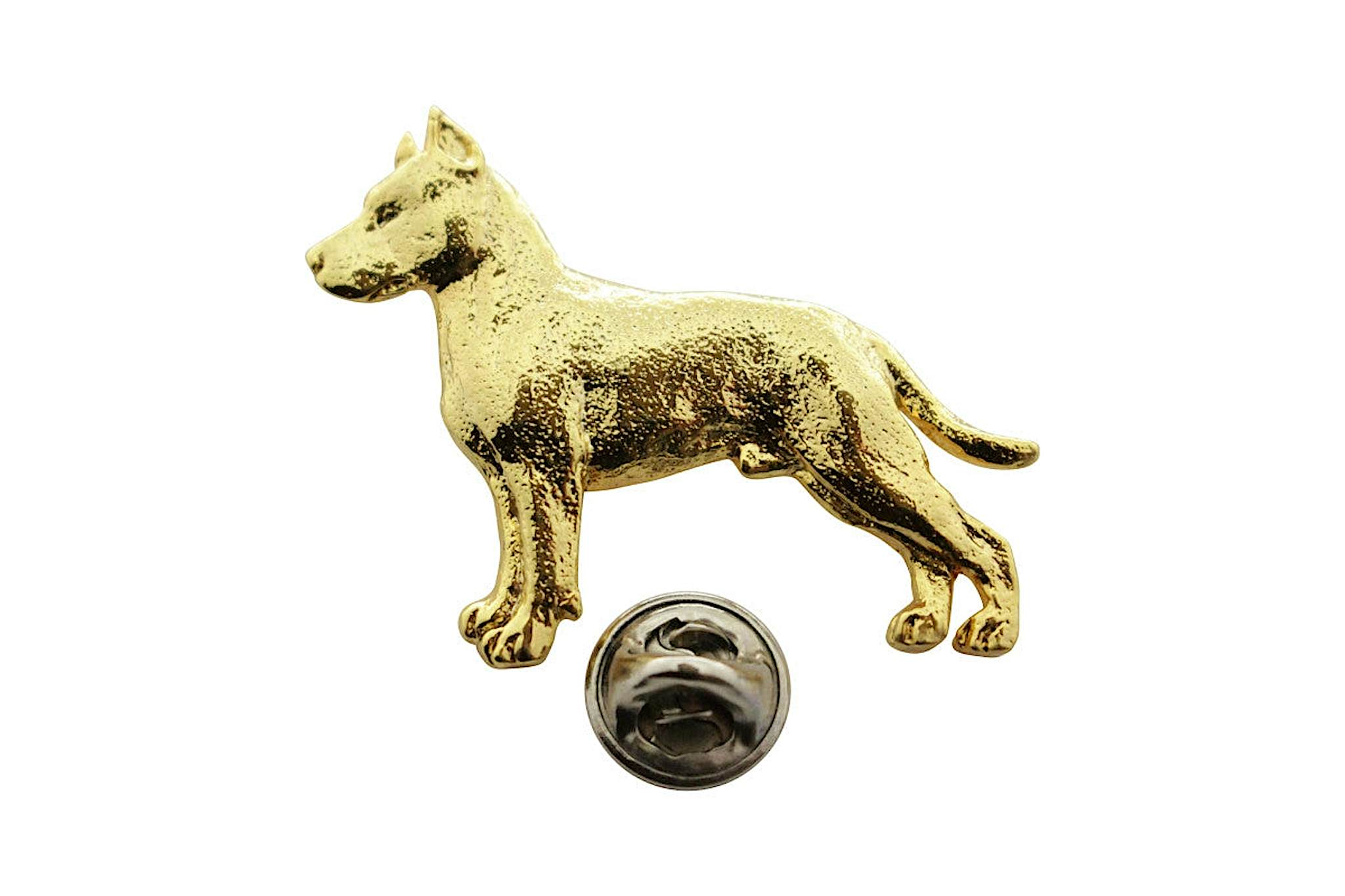 Staffordshire Terrier Pin ~ 24K Gold ~ Lapel Pin ~ 24K Gold Lapel Pin ~ Sarah's Treats & Treasures