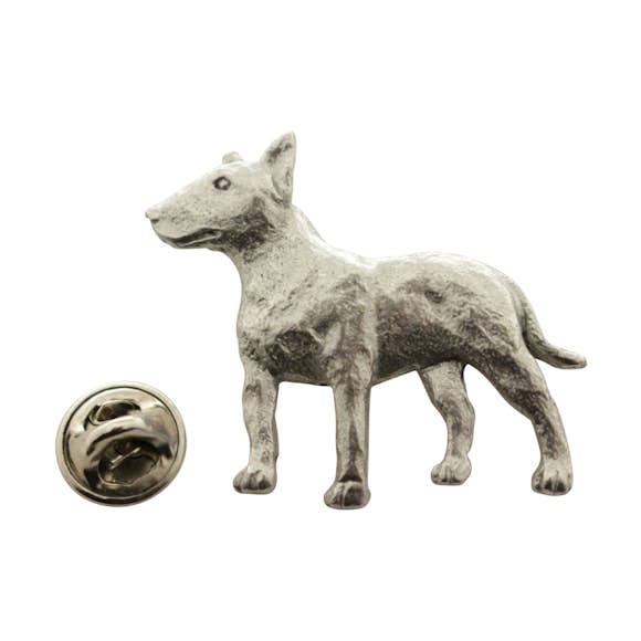 Bull Terrier Pin ~ Antiqued Pewter ~ Lapel Pin ~ Sarah's Treats & Treasures