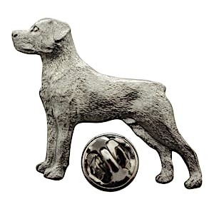 Rottweiler Pin ~ Antiqued Pewter ~ Lapel Pin ~ Sarah's Treats & Treasures