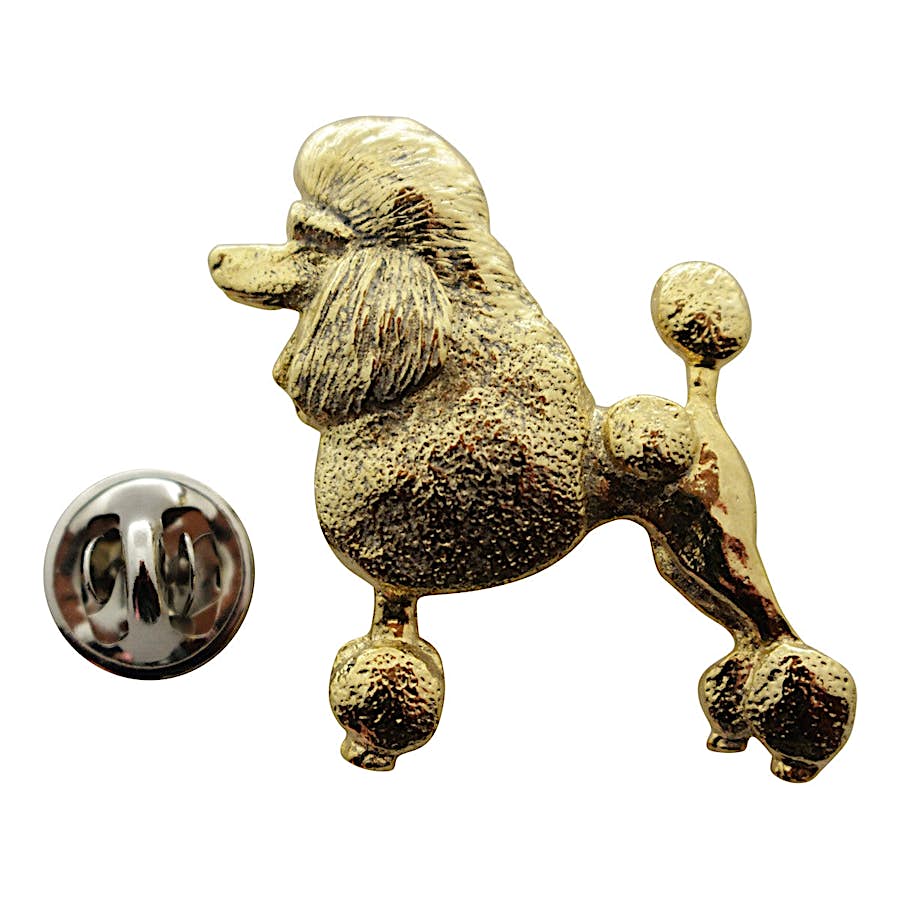 Poodle Pin ~ 24K Gold ~ Lapel Pin ~ 24K Gold Lapel Pin ~ Sarah's Treats & Treasures