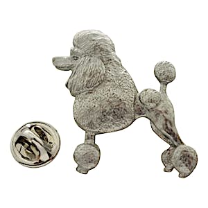 Poodle Show Cut Pin ~ Antiqued Pewter ~ Lapel Pin ~ Sarah's Treats & Treasures