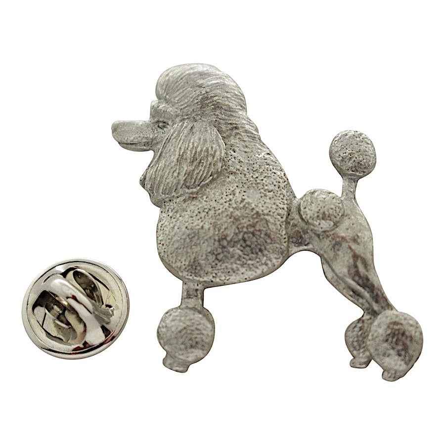 Poodle Show Cut Pin ~ Antiqued Pewter ~ Lapel Pin ~ Sarah's Treats & Treasures