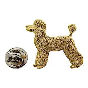 Poodle Puppy Clip Pin ~ 24K Gold ~ Lapel Pin ~ 24K Gold Lapel Pin ~ Sarah's Treats & Treasures