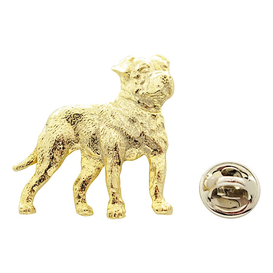 American Bulldog Pin ~ 24K Gold ~ Lapel Pin ~ Sarah's Treats & Treasures
