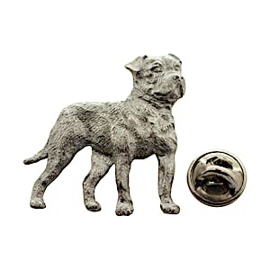 American Bulldog Pin ~ Antiqued Pewter ~ Lapel Pin ~ Sarah's Treats & Treasures