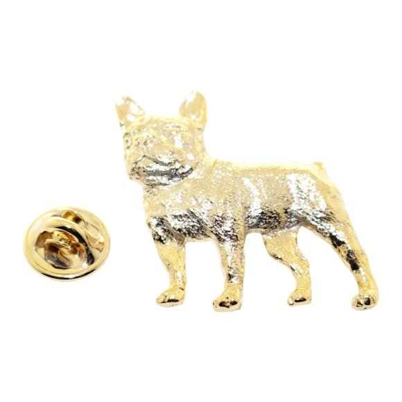 French Bulldog Pin ~ 24K Gold ~ Lapel Pin ~ 24K Gold Lapel Pin ~ Sarah's Treats & Treasures