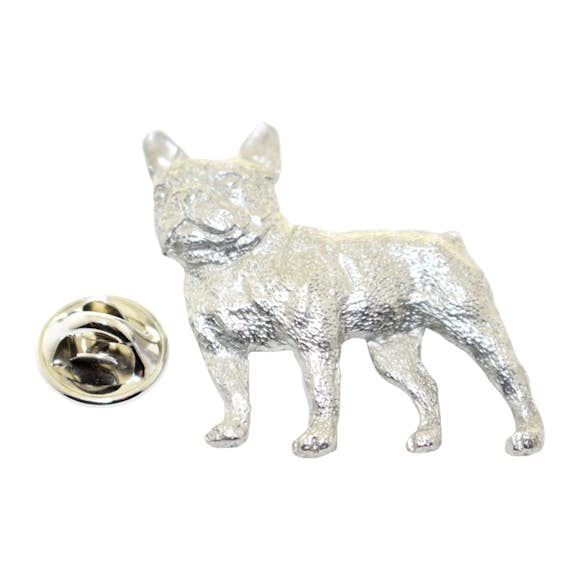French Bulldog Pin ~ Antiqued Pewter ~ Lapel Pin ~ Sarah's Treats & Treasures