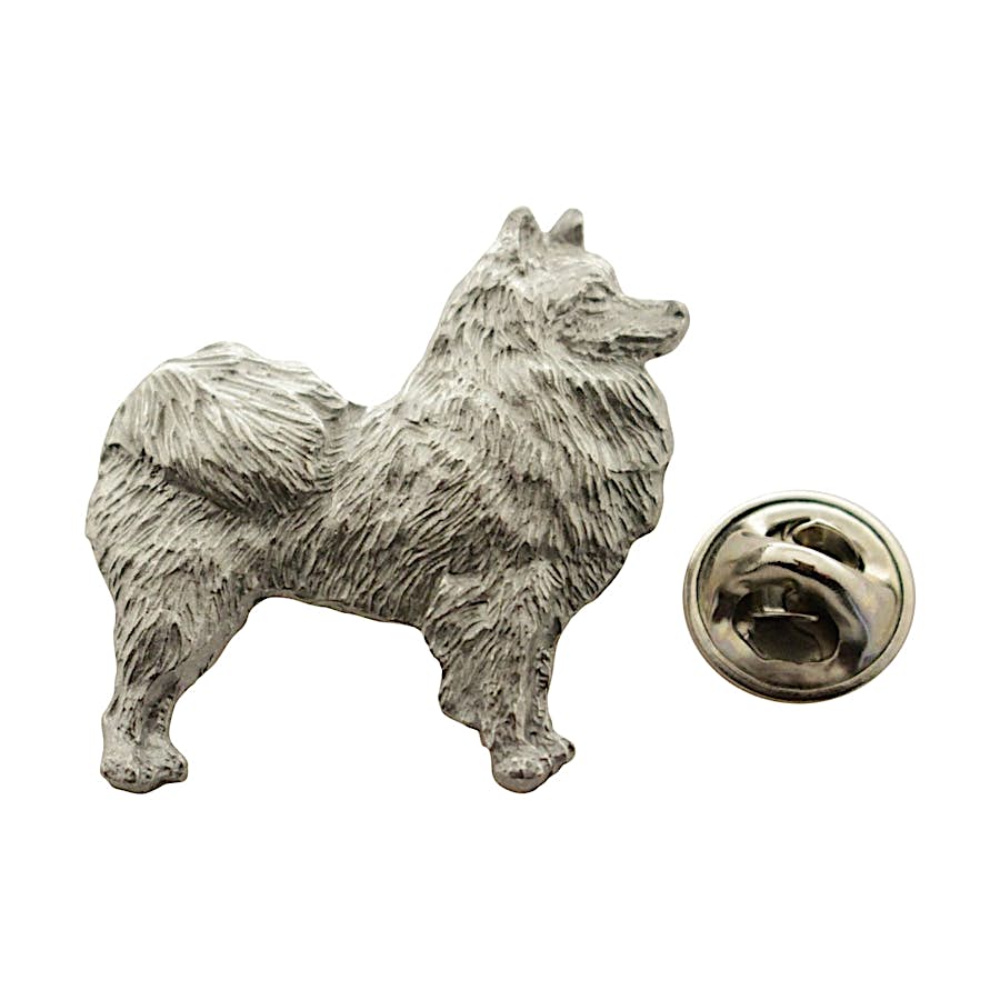 American Eskimo Pin ~ Antiqued Pewter ~ Lapel Pin ~ Sarah's Treats & Treasures