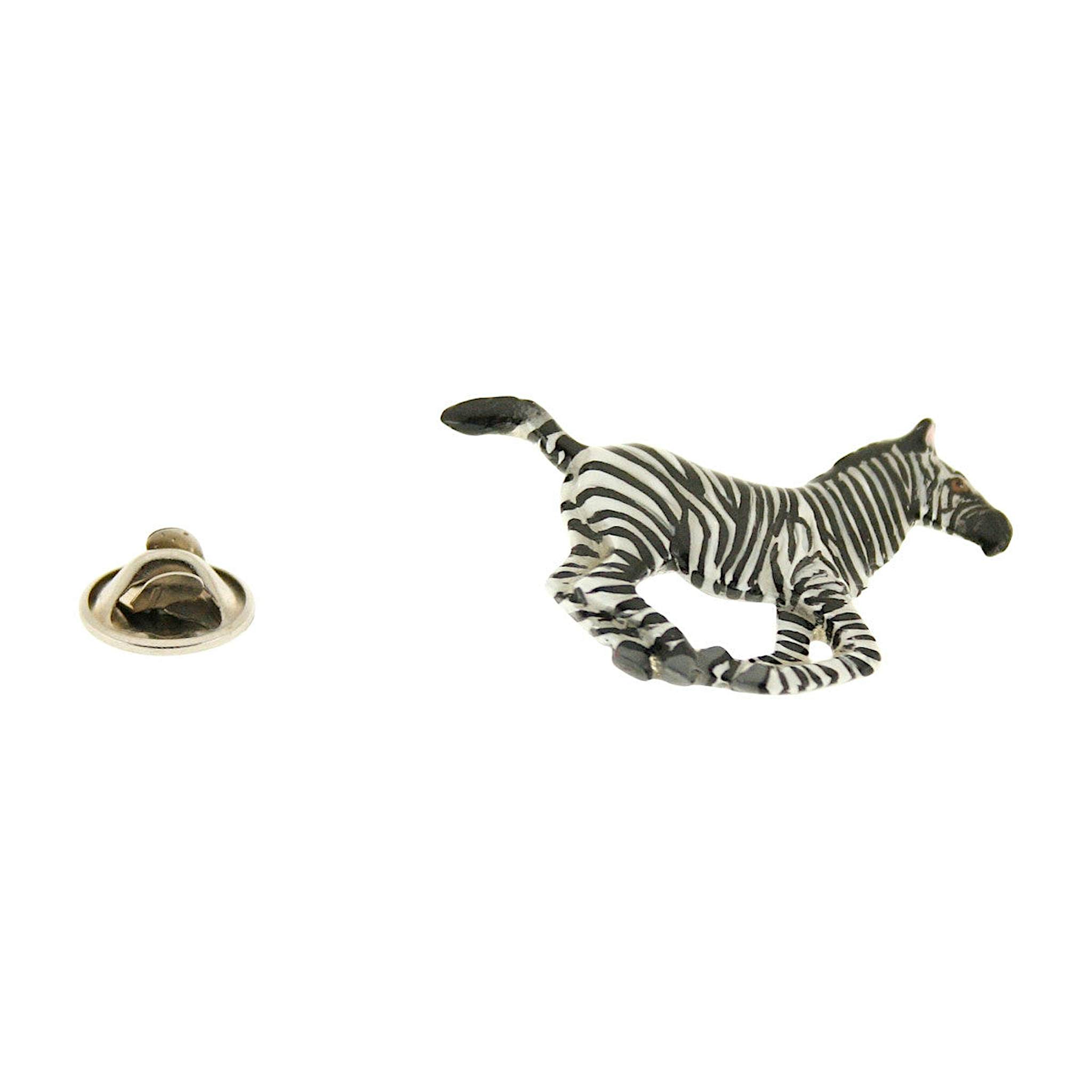 Running Zebra Pin ~ Hand Painted ~ Lapel Pin ~ Hand Painted Lapel Pin ~ Sarah's Treats & Treasures