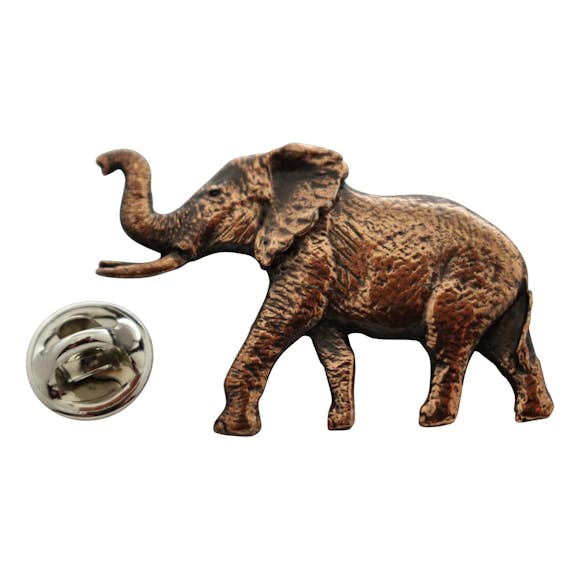Elephant Pin ~ Antiqued Copper ~ Lapel Pin ~ Sarah's Treats & Treasures