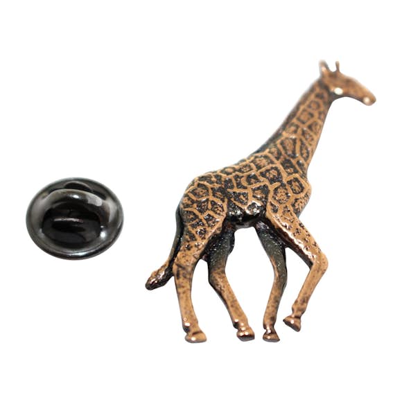 Giraffe Pin ~ Antiqued Copper ~ Lapel Pin ~ Sarah's Treats & Treasures