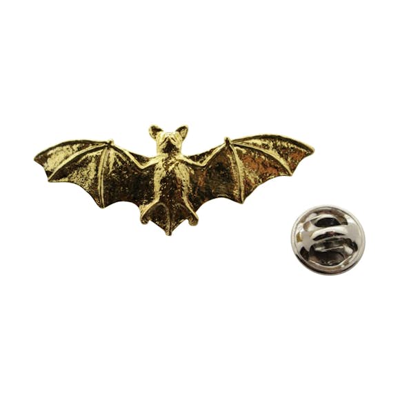Bat Pin ~ 24K Gold ~ Lapel Pin ~ Sarah's Treats & Treasures