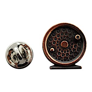 Fly Reel Pin ~ Antiqued Copper ~ Lapel Pin ~ Sarah's Treats & Treasures