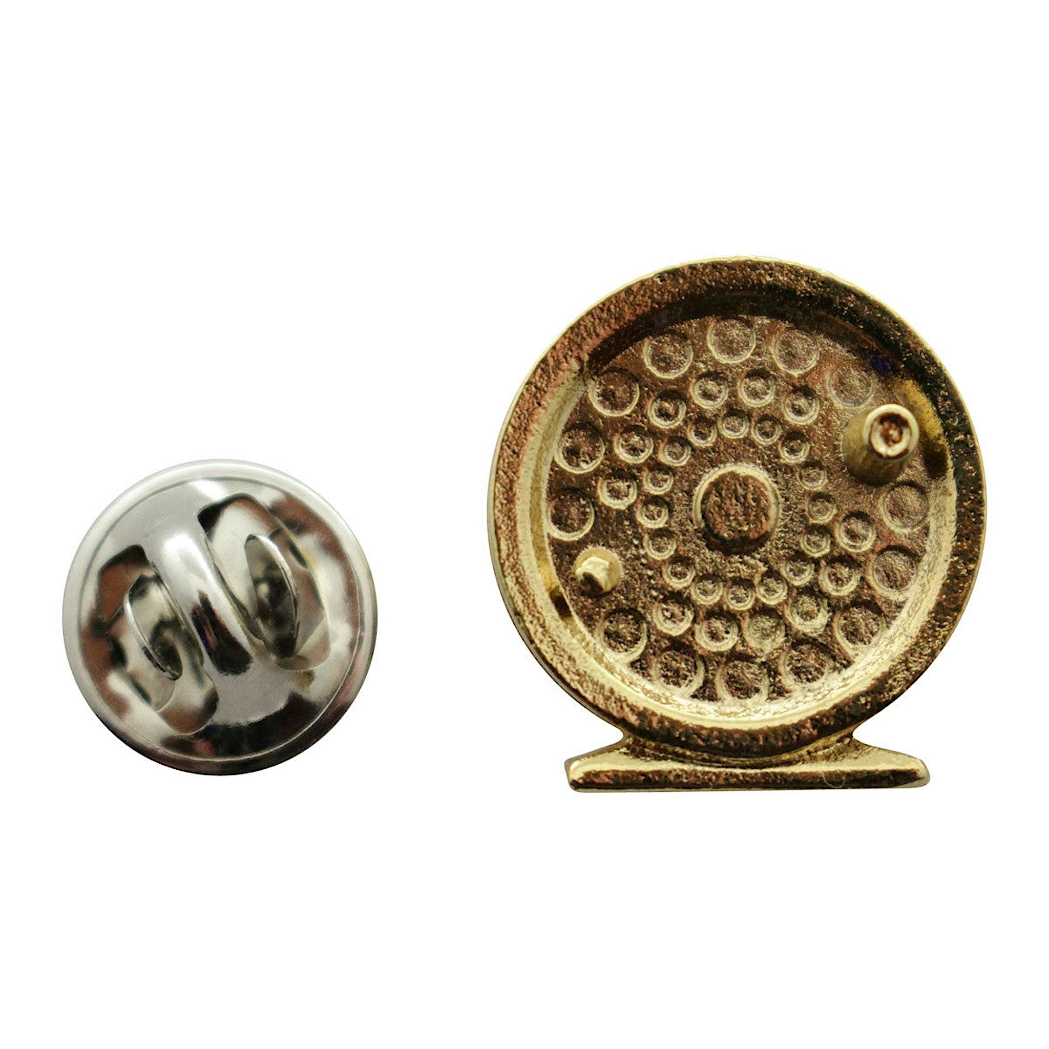 Fly Reel Pin ~ 24K Gold ~ Lapel Pin ~ 24K Gold Lapel Pin ~ Sarah's Treats & Treasures