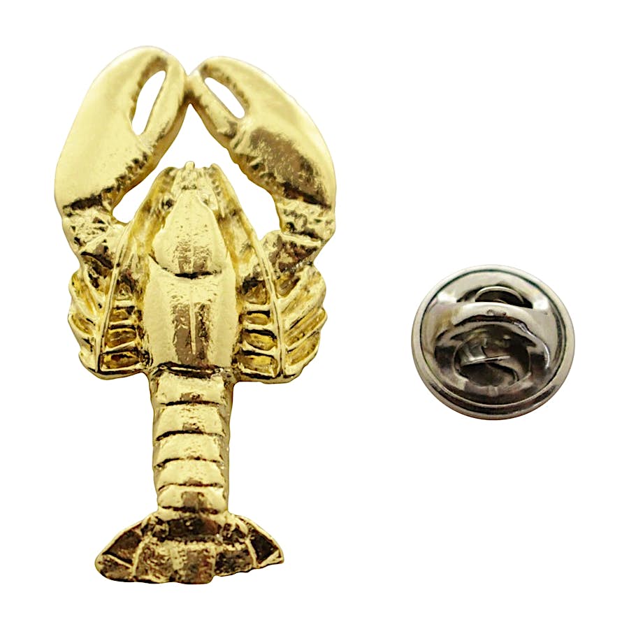 Lobster Pin ~ 24K Gold ~ Lapel Pin ~ Sarah's Treats & Treasures