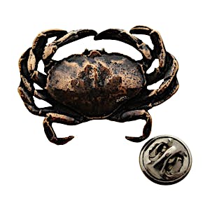 Dungeness Crab Pin ~ Antiqued Copper ~ Lapel Pin ~ Sarah's Treats & Treasures