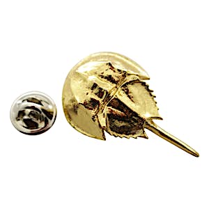 Horseshoe Crab Pin ~ 24K Gold ~ Lapel Pin ~ 24K Gold Lapel Pin ~ Sarah's Treats & Treasures