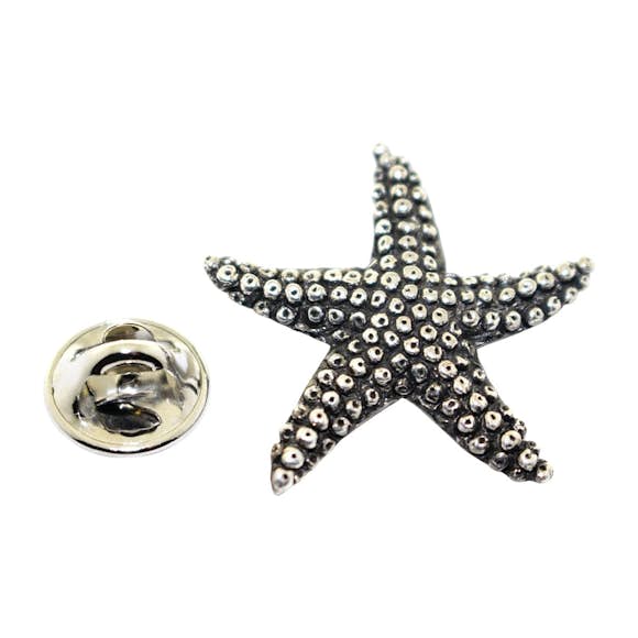 Starfish Pin ~ Antiqued Pewter ~ Lapel Pin ~ Sarah's Treats & Treasures