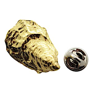 Oyster Shell Pin ~ 24K Gold ~ Lapel Pin ~ 24K Gold Lapel Pin ~ Sarah's Treats & Treasures