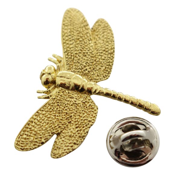 Dragonfly Pin ~ 24K Gold ~ Lapel Pin ~ Sarah's Treats & Treasures