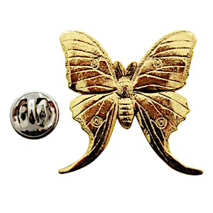 Luna Moth Pin ~ 24K Gold ~ Lapel Pin ~ 24K Gold Lapel Pin ~ Sarah's Treats & Treasures