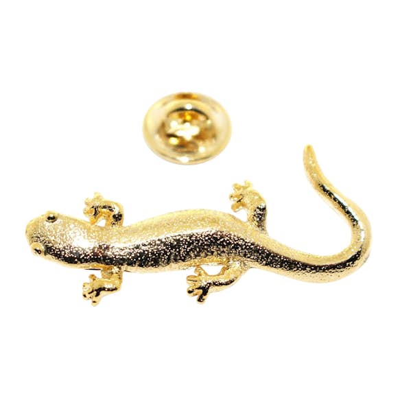 Salamander Pin ~ 24K Gold ~ Lapel Pin ~ 24K Gold Lapel Pin ~ Sarah's Treats & Treasures