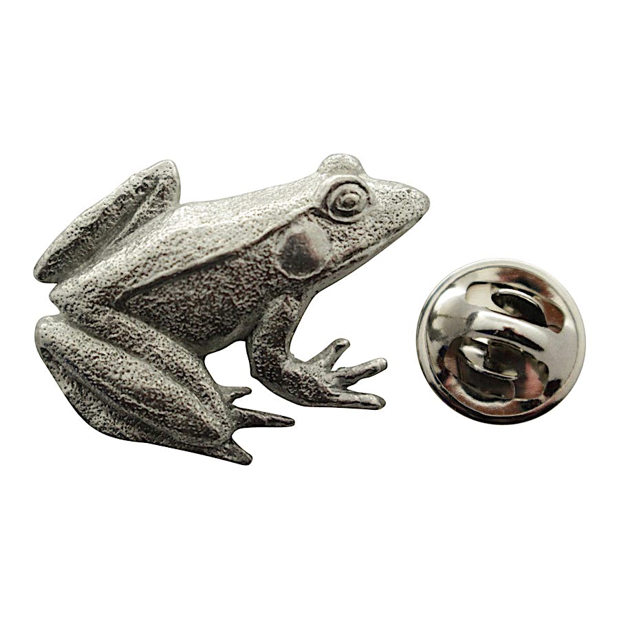 Frog Pin ~ Antiqued Pewter ~ Lapel Pin ~ Sarah's Treats & Treasures