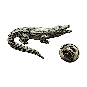 Alligator Pin ~ Antiqued Pewter ~ Lapel Pin ~ Sarah's Treats & Treasures