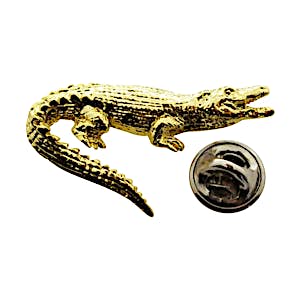 Alligator Pin ~ 24K Gold ~ Lapel Pin ~ Sarah's Treats & Treasures