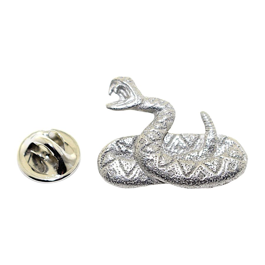 Rattlesnake Pin ~ Antiqued Pewter ~ Lapel Pin ~ Sarah's Treats & Treasures