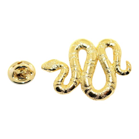 Snake Pin ~ 24K Gold ~ Lapel Pin ~ 24K Gold Lapel Pin ~ Sarah's Treats & Treasures
