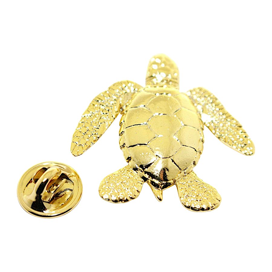Sea Turtle Pin ~ 24K Gold ~ Lapel Pin ~ 24K Gold Lapel Pin ~ Sarah's Treats & Treasures
