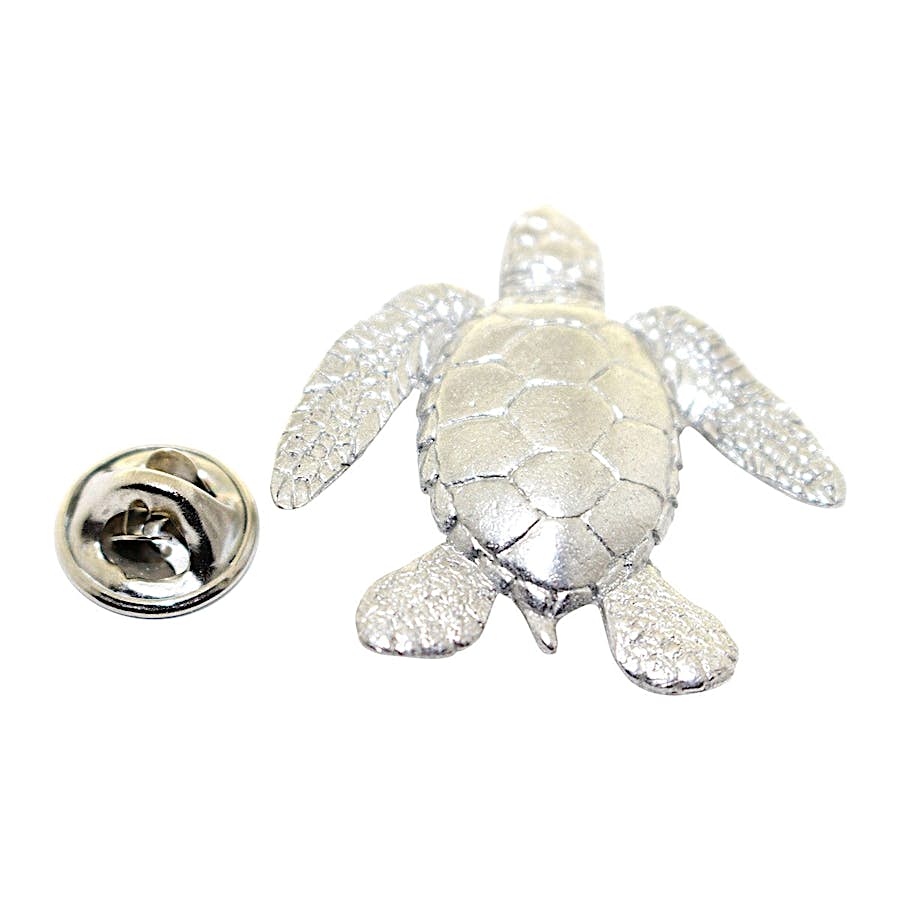 Sea Turtle Pin ~ Antiqued Pewter ~ Lapel Pin ~ Sarah's Treats & Treasures
