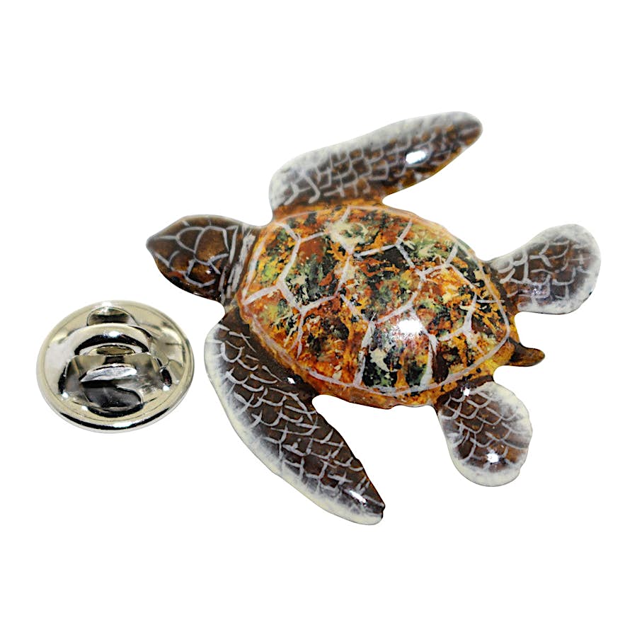 Sea Turtle Pin ~ Hand Painted ~ Lapel Pin ~ Hand Painted Lapel Pin ~ Sarah's Treats & Treasures