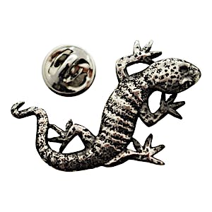 Gecko Pin ~ Antiqued Pewter ~ Lapel Pin ~ Sarah's Treats & Treasures