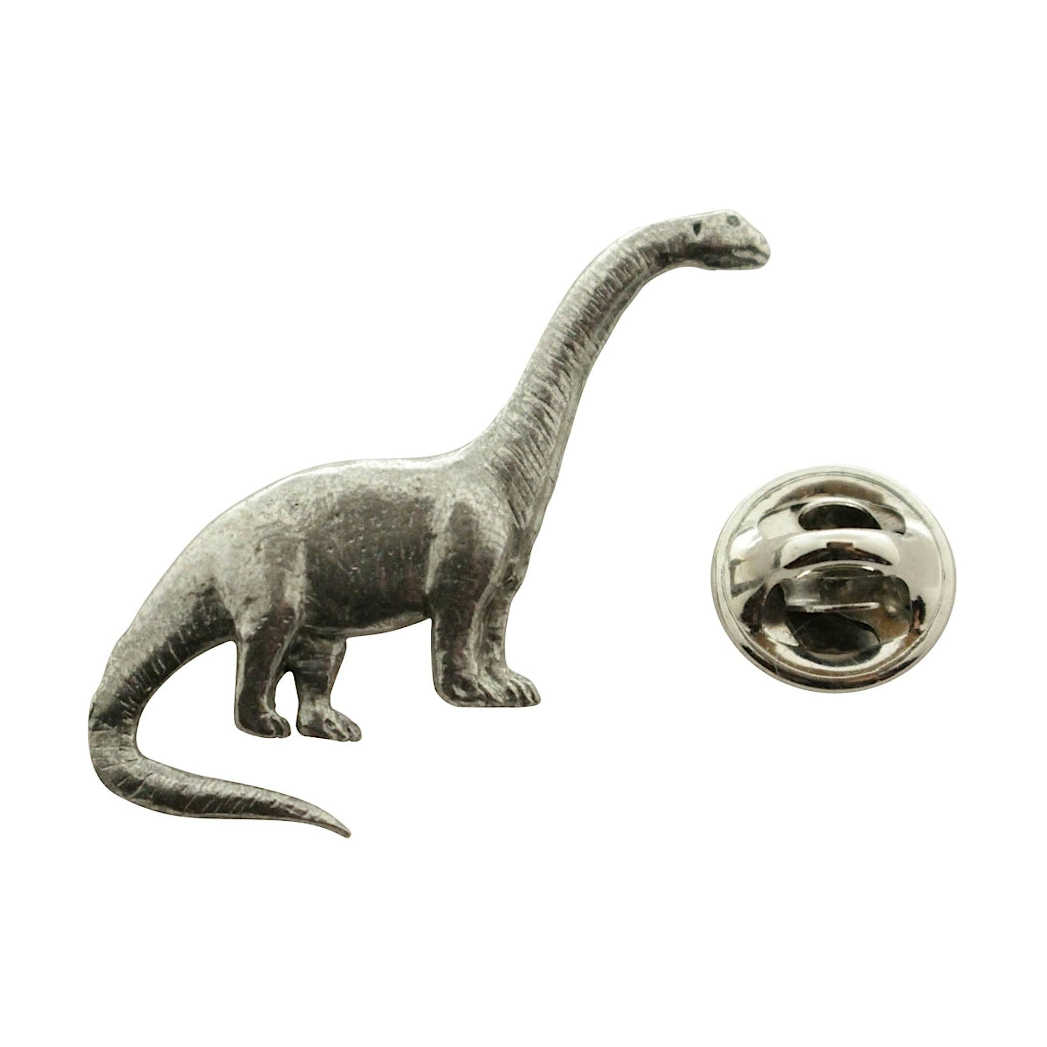 Brontosaurus Pin ~ Antiqued Pewter ~ Lapel Pin ~ Sarah's Treats & Treasures