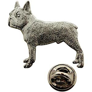 Boston Terrier Pin ~ Antiqued Pewter ~ Lapel Pin ~ Sarah's Treats & Treasures
