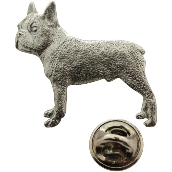 Boston Terrier Pin ~ Antiqued Pewter ~ Lapel Pin ~ Sarah's Treats & Treasures