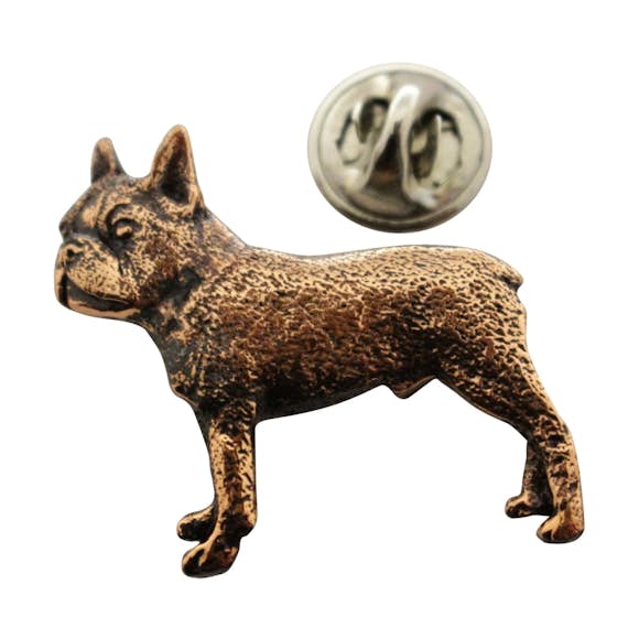 Boston Terrier Pin ~ Antiqued Copper ~ Lapel Pin ~ Sarah's Treats & Treasures