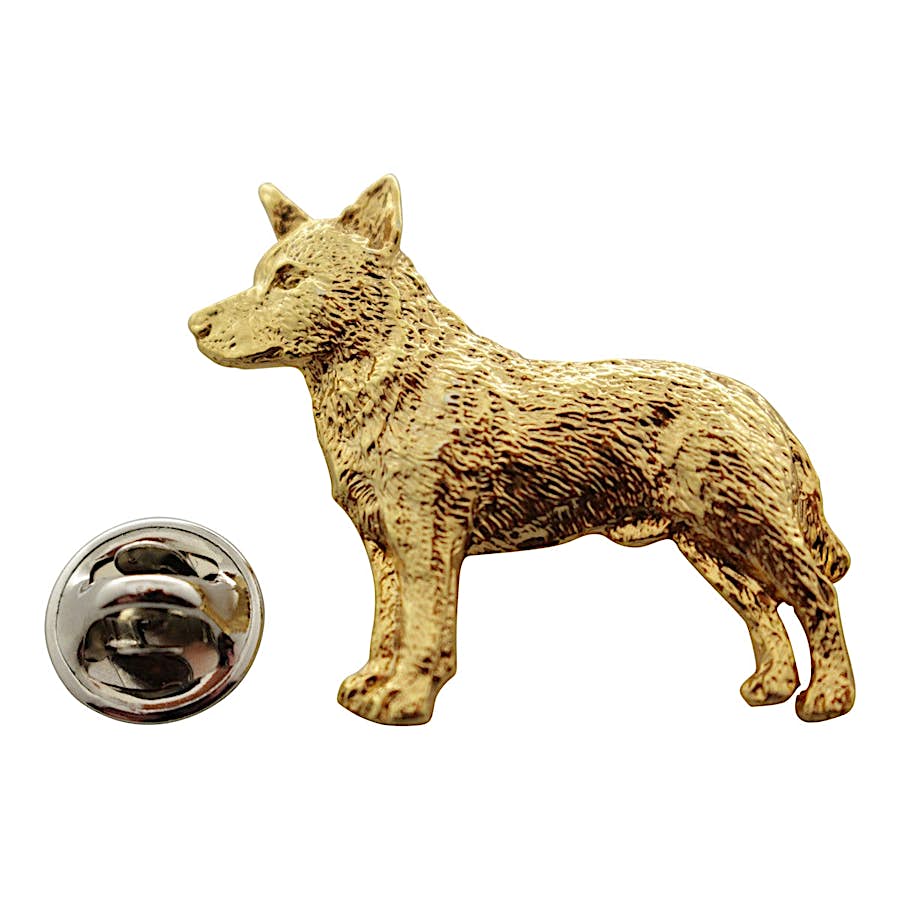 Australian Cattle Dog Pin ~ 24K Gold ~ Lapel Pin ~ Sarah's Treats & Treasures