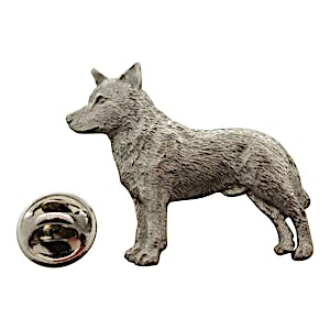 Australian Cattle Dog Pin ~ Antiqued Pewter ~ Lapel Pin ~ Sarah's Treats & Treasures