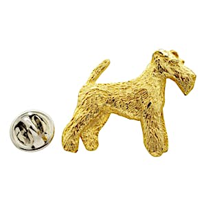 Wire Fox Terrier Pin ~ 24K Gold ~ Lapel Pin ~ 24K Gold Lapel Pin ~ Sarah's Treats & Treasures