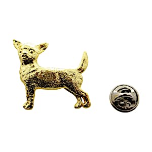 Chihuahua Pin ~ 24K Gold ~ Lapel Pin ~ Sarah's Treats & Treasures