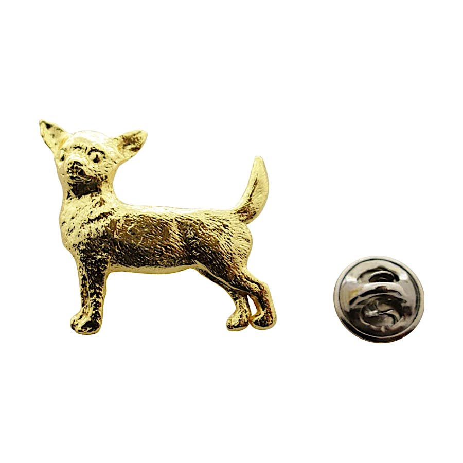 Chihuahua Pin ~ 24K Gold ~ Lapel Pin ~ Sarah's Treats & Treasures