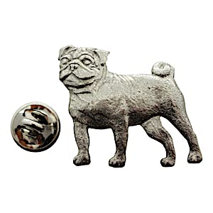 Pug Pin ~ Antiqued Pewter ~ Lapel Pin ~ Sarah's Treats & Treasures