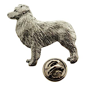 Australian Shepherd or Aussie Shepard Pin ~ Antiqued Pewter ~ Lapel Pin ~ Sarah's Treats & Treasures