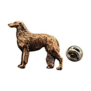 Borzoi Dog Pin ~ Antiqued Copper ~ Lapel Pin ~ Sarah's Treats & Treasures