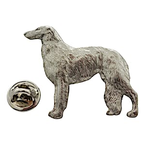 Borzoi Pin ~ Antiqued Pewter ~ Lapel Pin ~ Sarah's Treats & Treasures