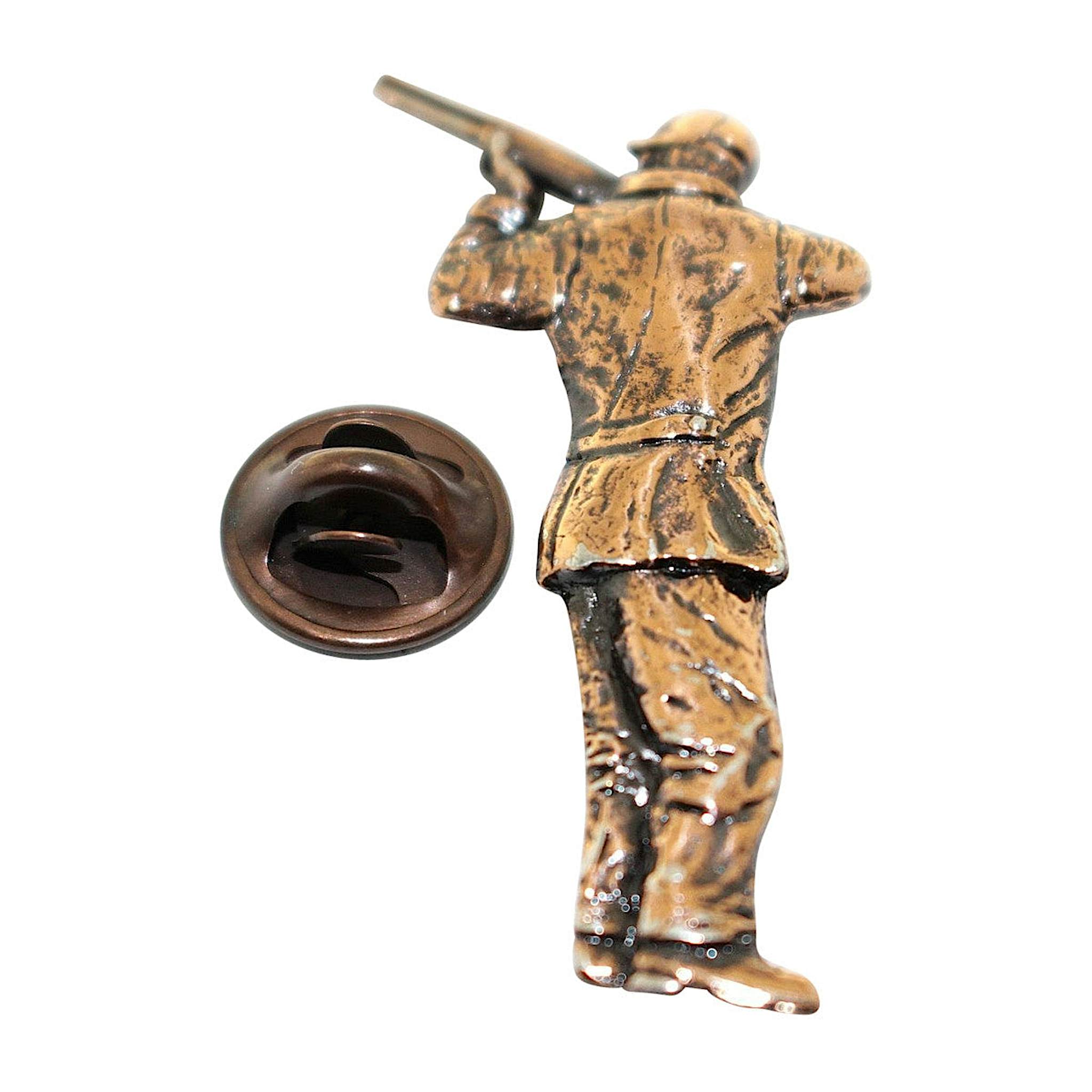 Shooter or Bird Hunter Pin ~ Antiqued Copper ~ Lapel Pin ~ Sarah's Treats & Treasures